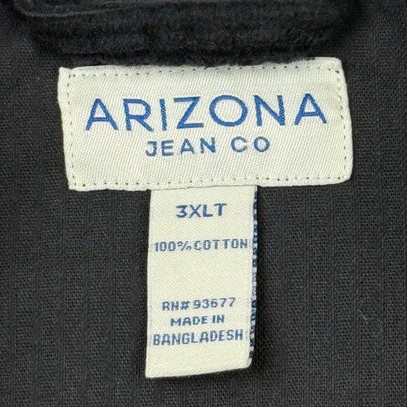 Arizona Jean Mens Long Sleeve Black Corduroy Shirt Jacket Big/Tall Size 3XLT NWT - Picture 8 of 10